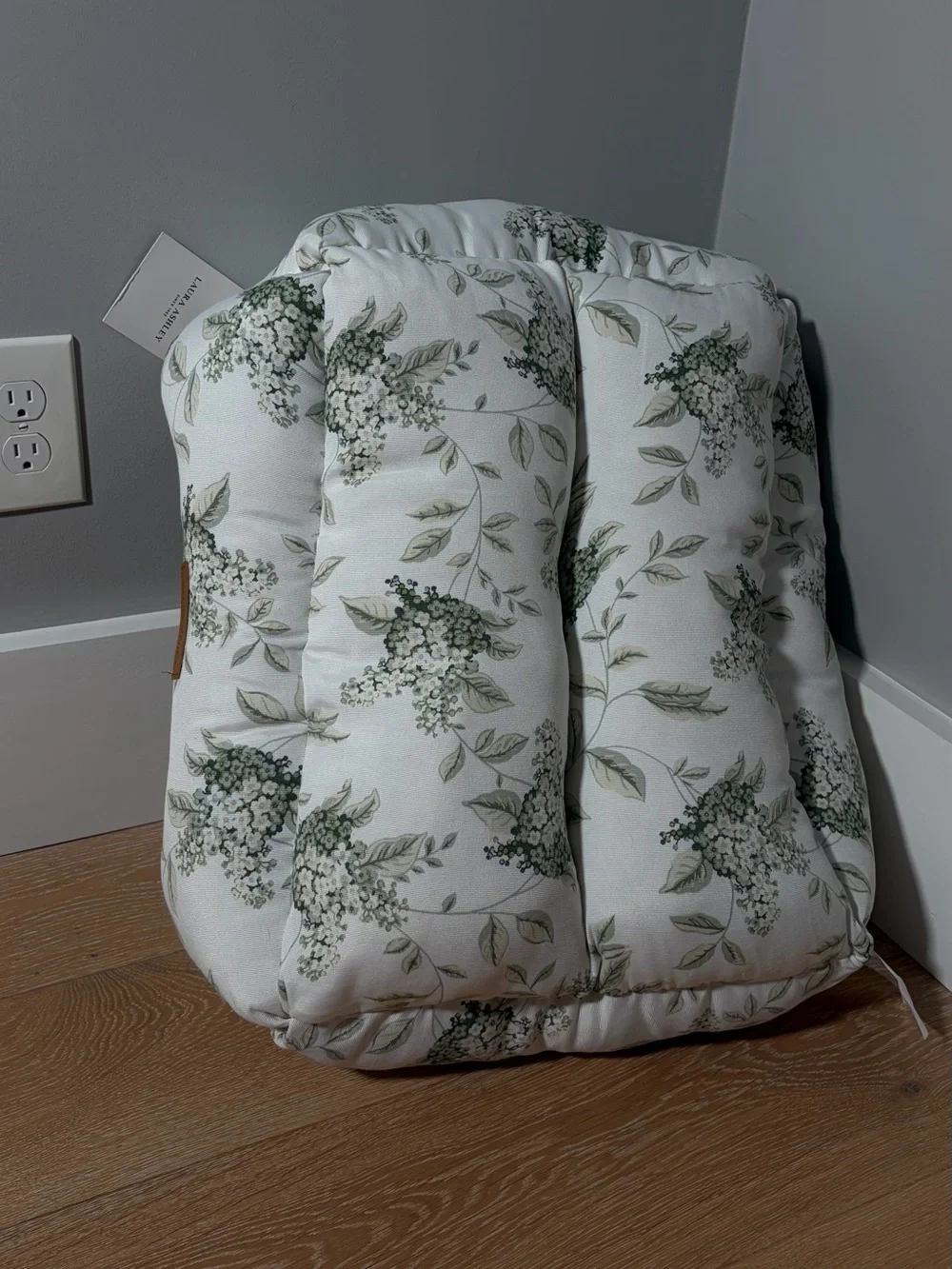 Pet Bed - Floral Green Leaf Print